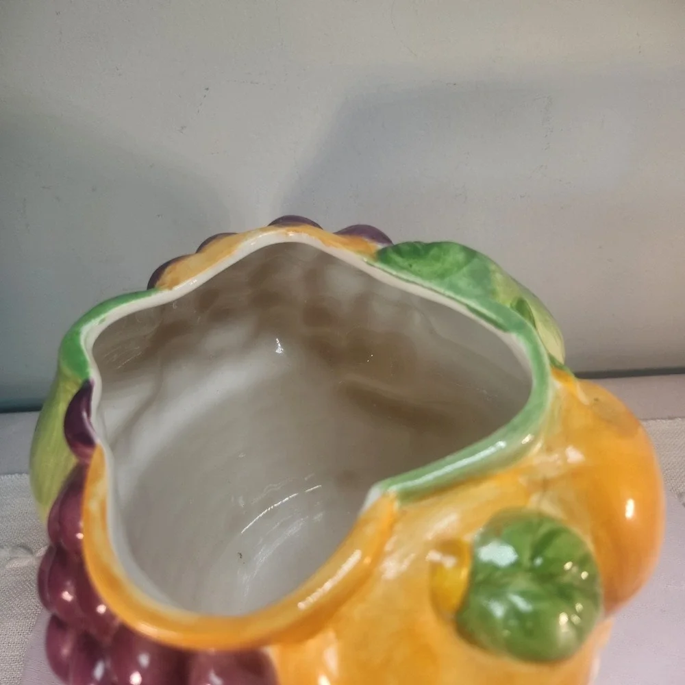 Vintage Cookie Jar Fruit In A Basket 10